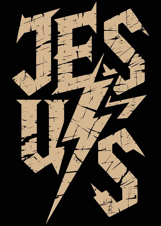 Jesus Rock Band Style Typography