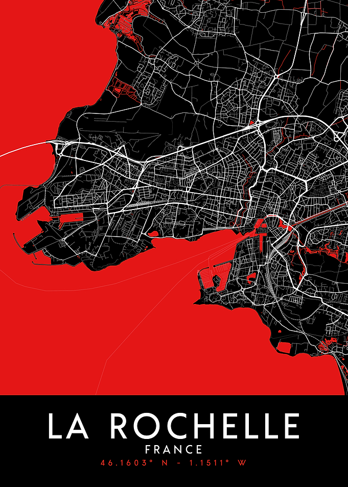 La Rochelle Dark Map