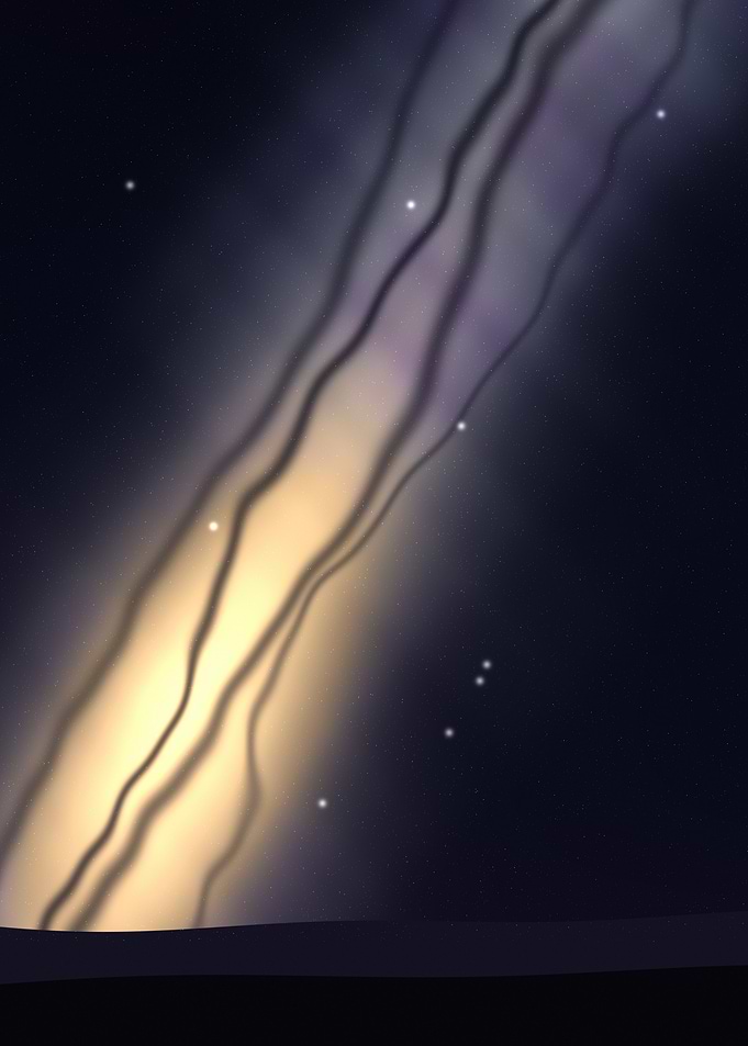 Milky Way - Galaxy Over a Minimalist Night Horizon