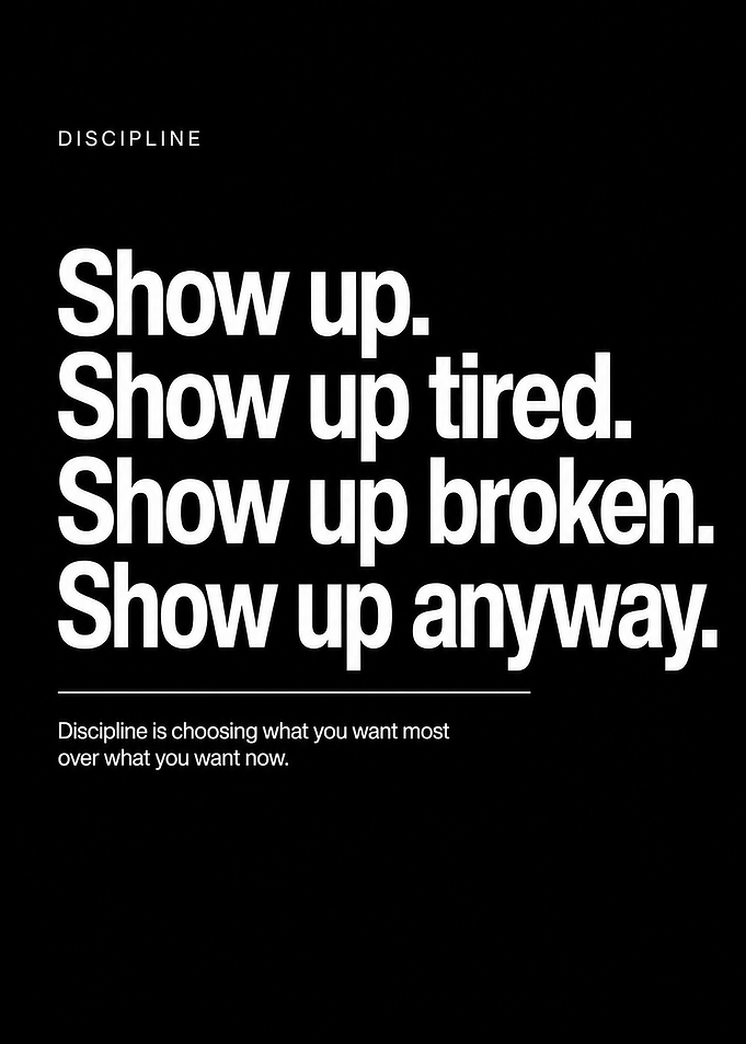 Discipline Motivational Quote Poster