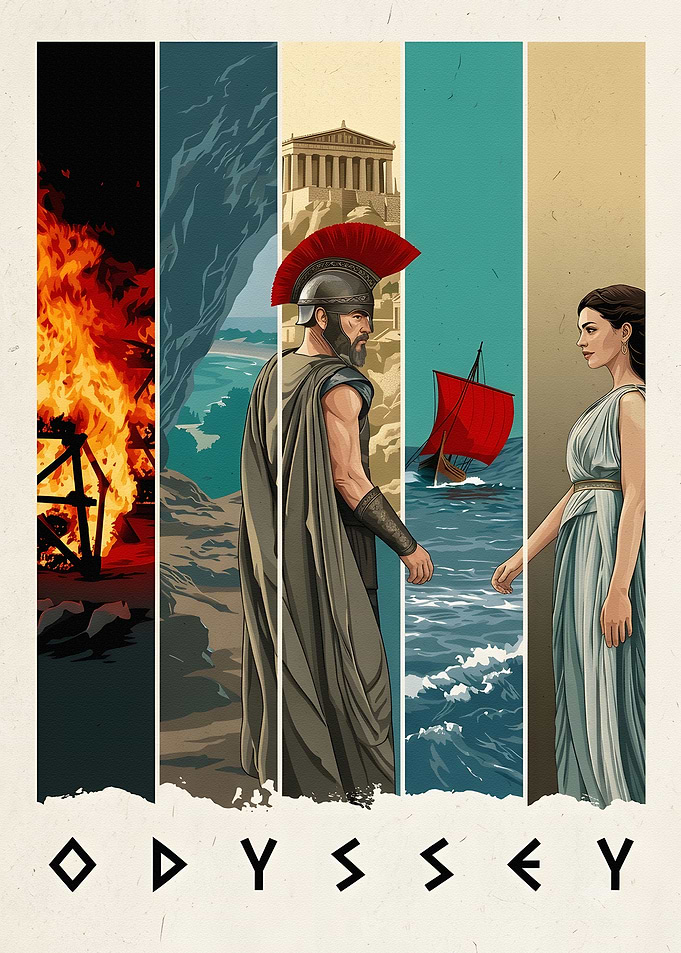 Odyssey Greek Mythology Poster