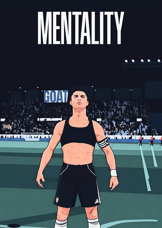 Cristiano Ronaldo Mentality Soccer Poster
