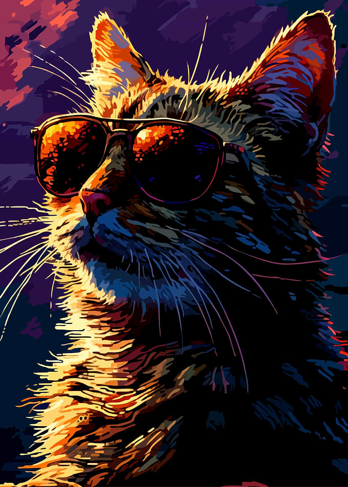 Cool Cat Wearing Sunglasses