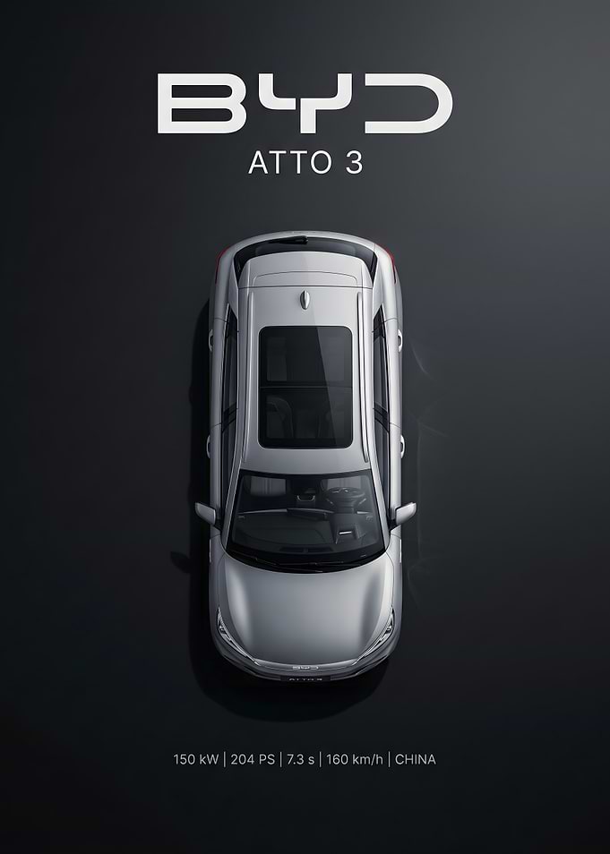BYD Atto 3 Top View Poster