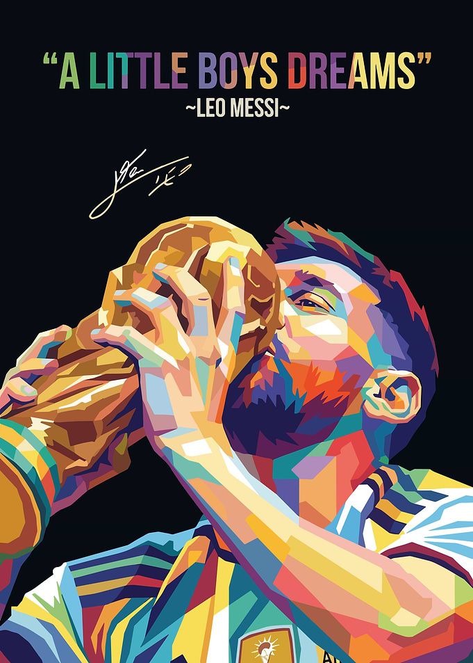 Lionel Messi World Cup Pop Art