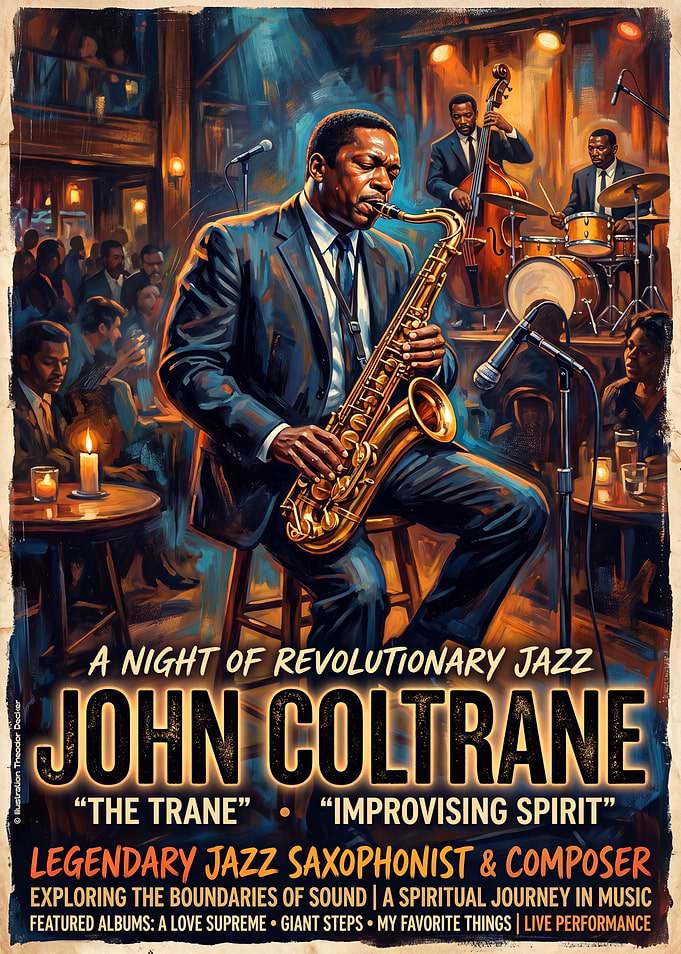 John Coltrane Jazz Performance Poster