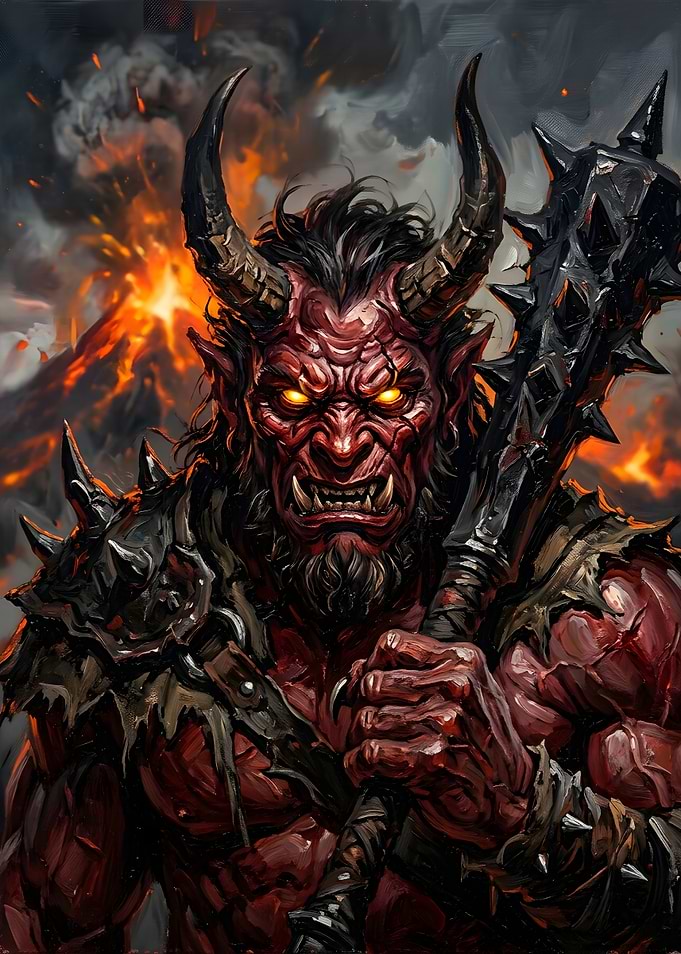Fierce Red Demon Warrior