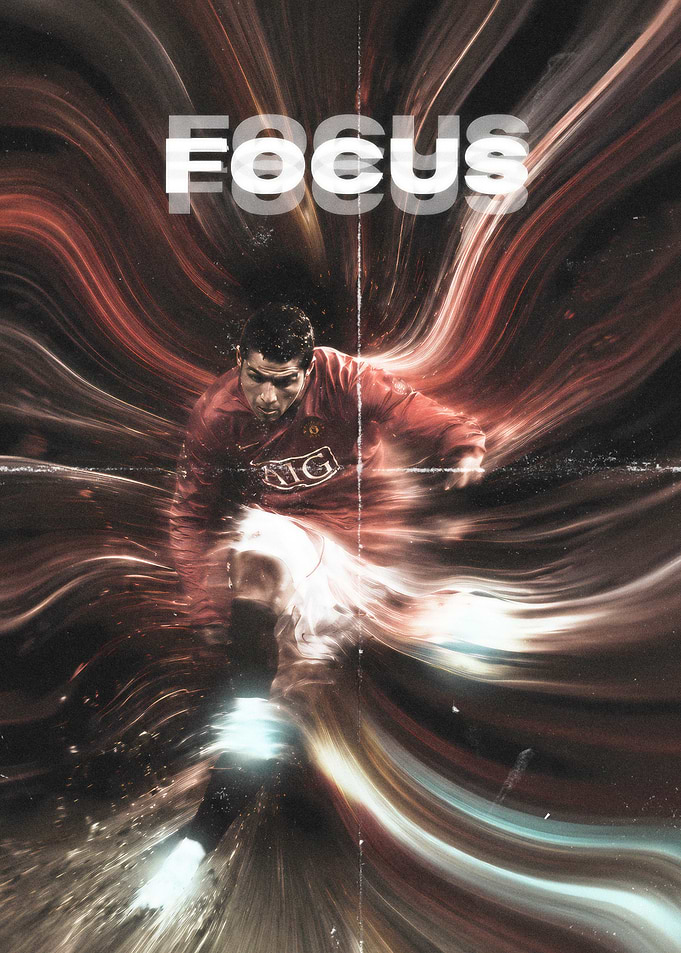 Cristiano Ronaldo Manchester United Focus Poster