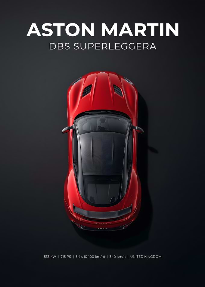 Aston Martin DBS Superleggera Top View