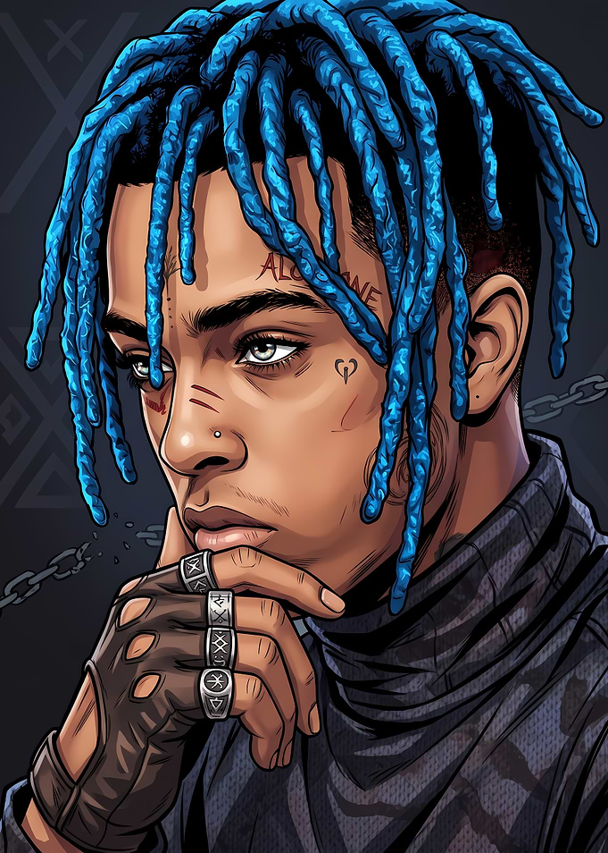 XXXTentacion Digital Portrait Illustration