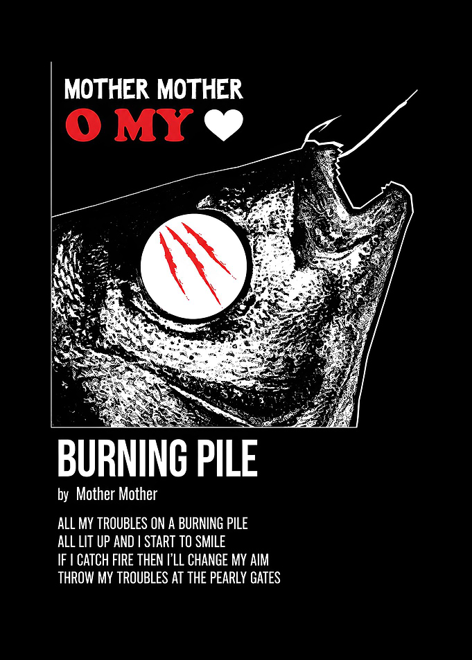 Burning Pile Poster