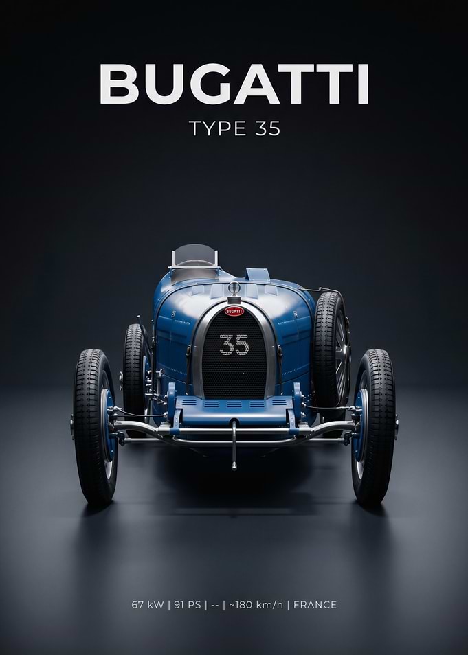 Bugatti Type 35 Vintage Race Car