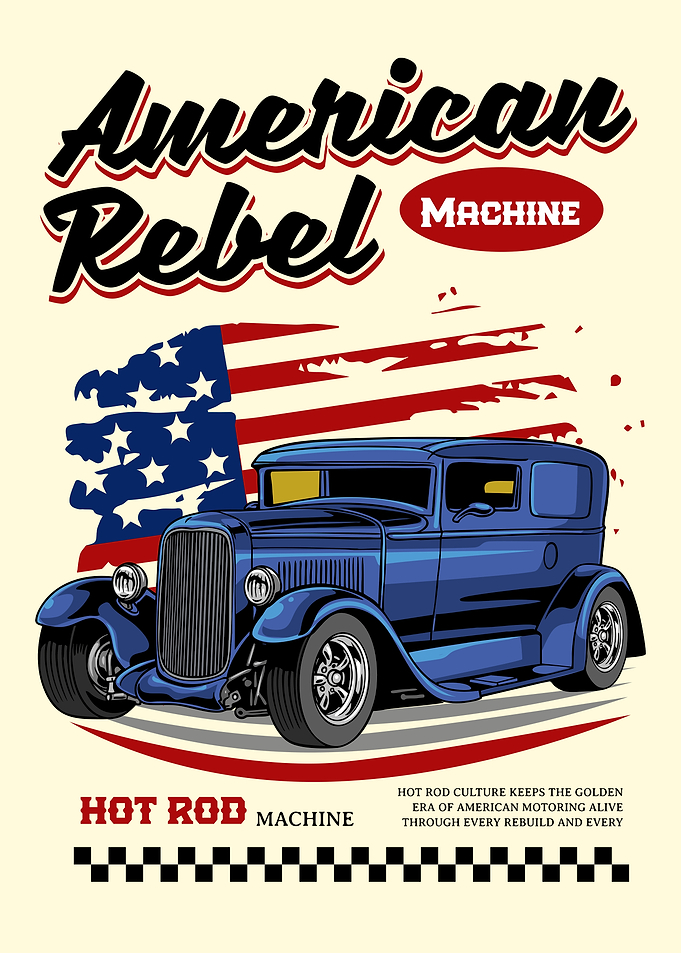 American Rebel Hot Rod Poster