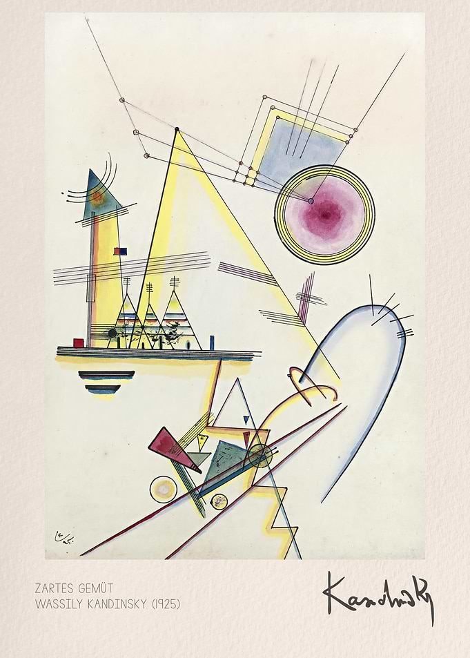 Wassily Kandinsky Zartes Gemüt Abstract Art