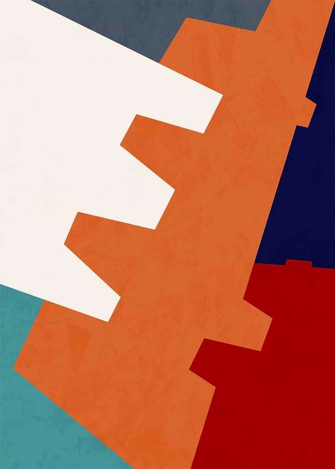 Abstract Geometric Shapes Composition