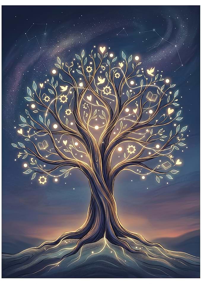 Magical Glowing Tree of Knowledge