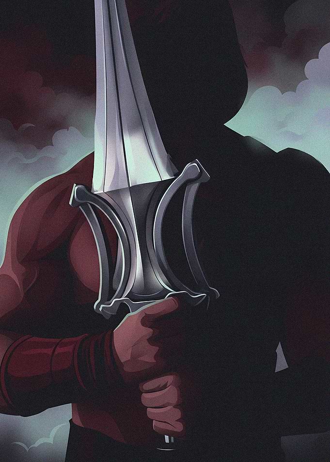 He-Man Holding Power Sword