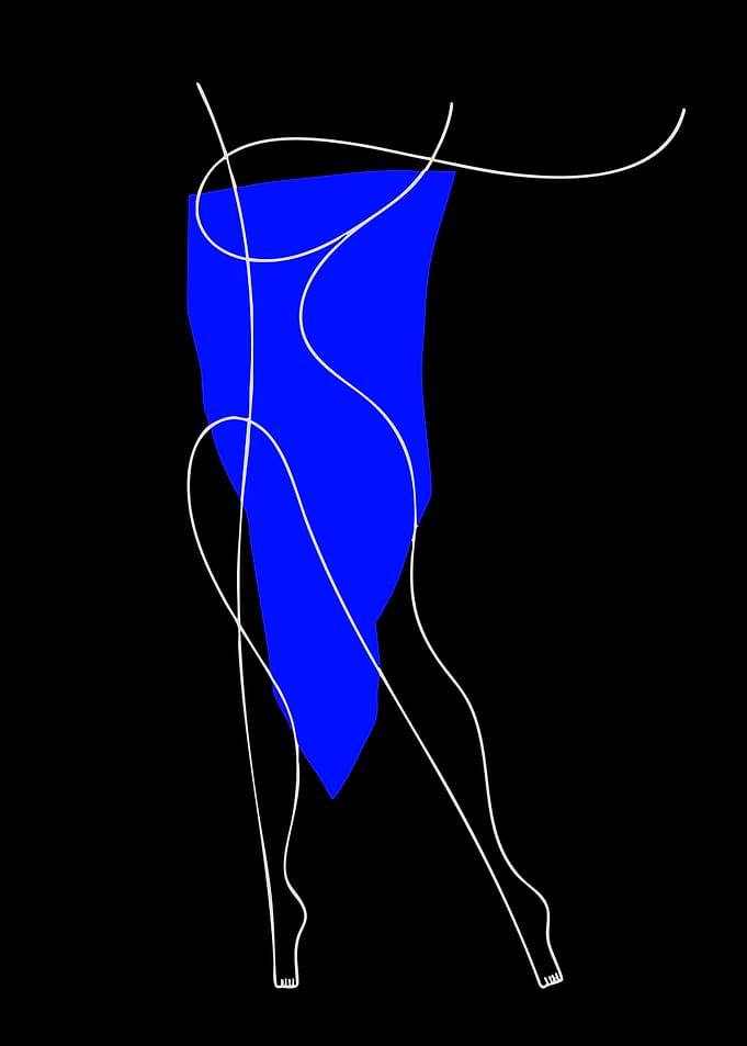 Minimalist Abstract Female Figure Line Art