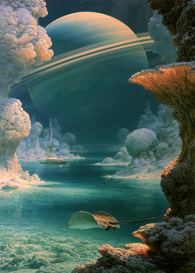 Surreal Alien Ocean Planet Landscape