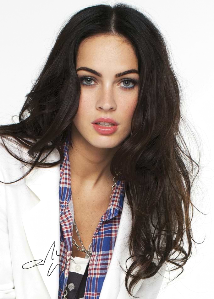 Megan Fox Portrait with Autograph