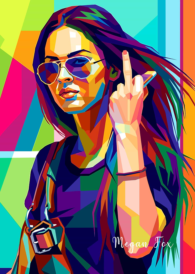 Pop Art Portrait of Megan Fox