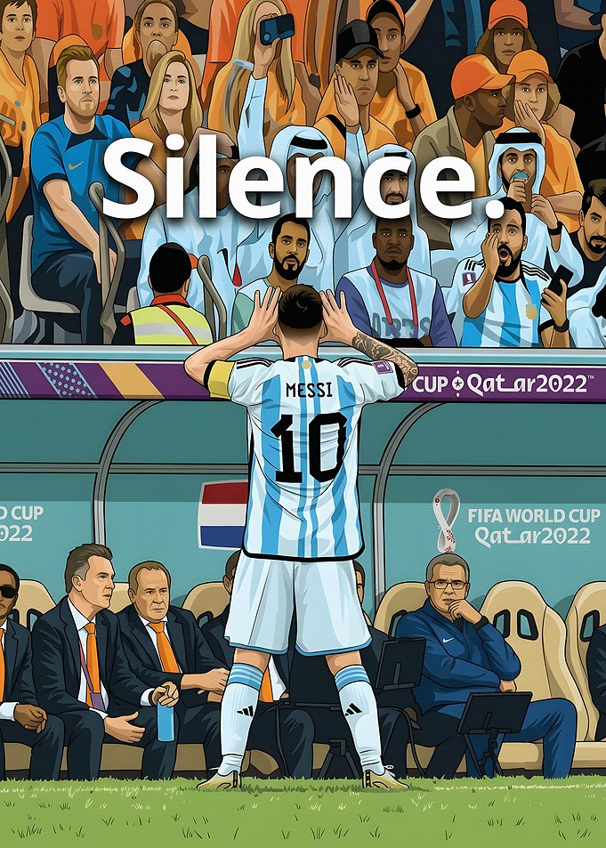 Lionel Messi Silence Celebration