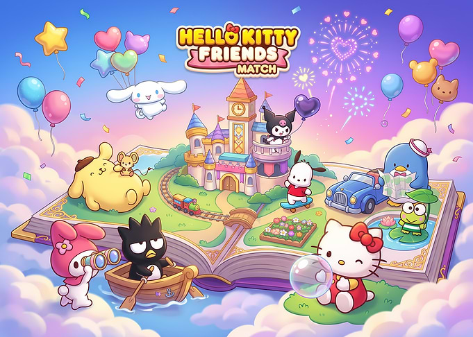 Hello Kitty Friends Match Game Art