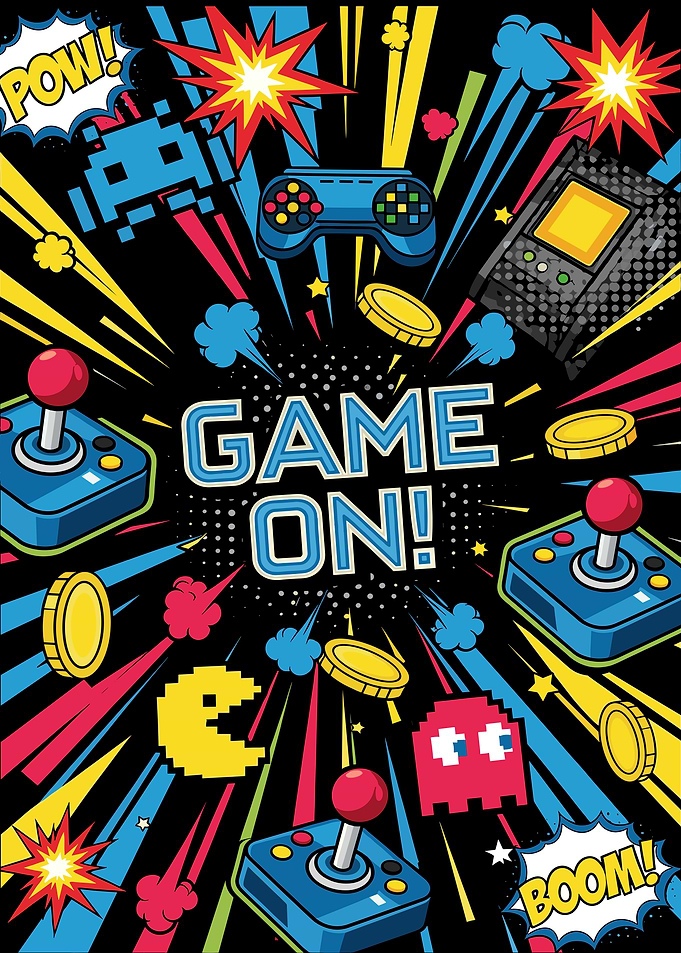 Retro Gaming Pop Art Poster