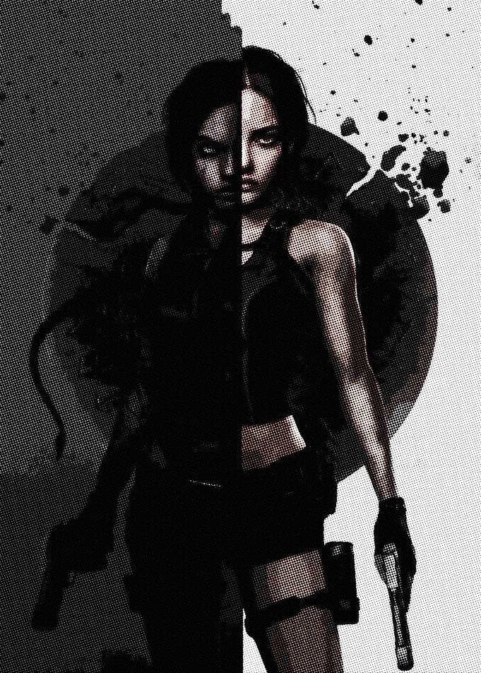 Lara Croft Tomb Raider Split Portrait