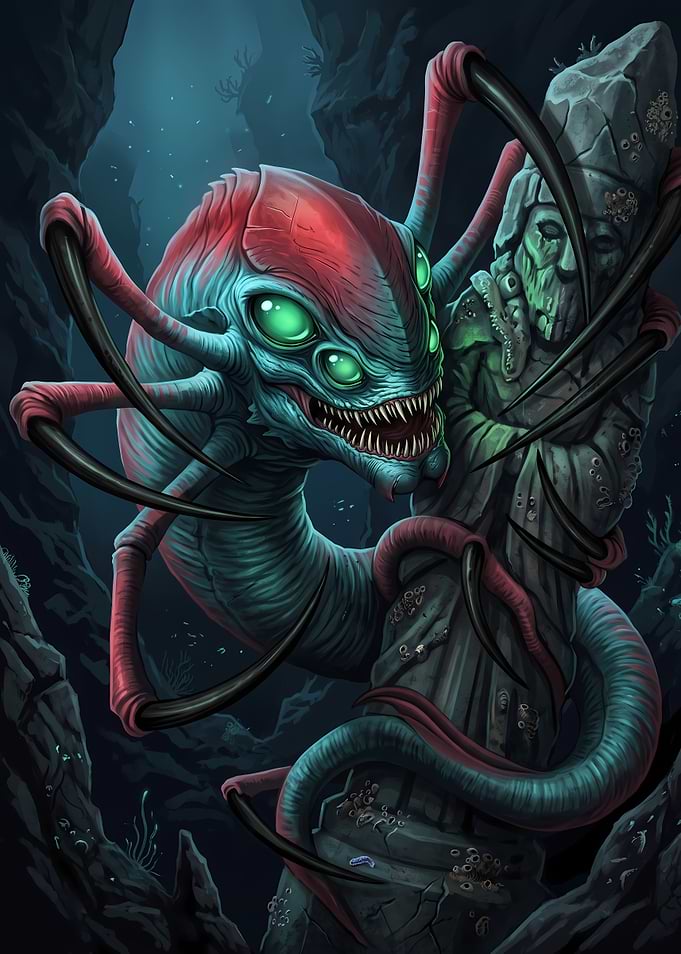 Deep Sea Alien Creature Subnautica Game