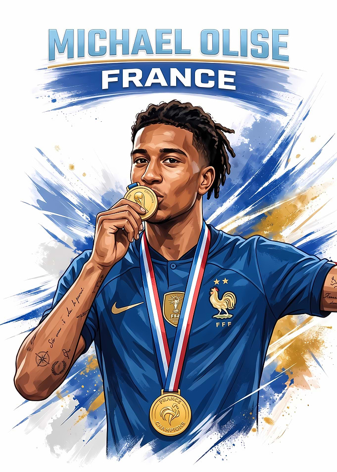 Michael Olise France Champion Poster