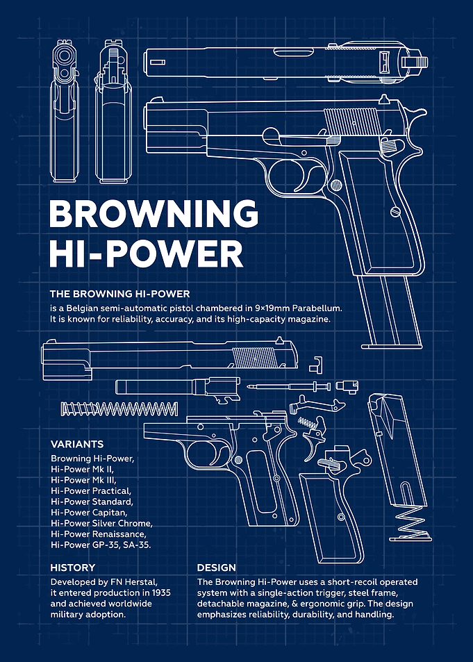 Browning Hi-Power Blueprint