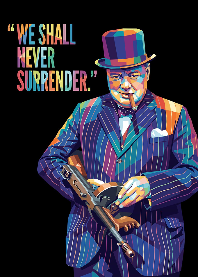 Winston Churchill Pop Art Poster
