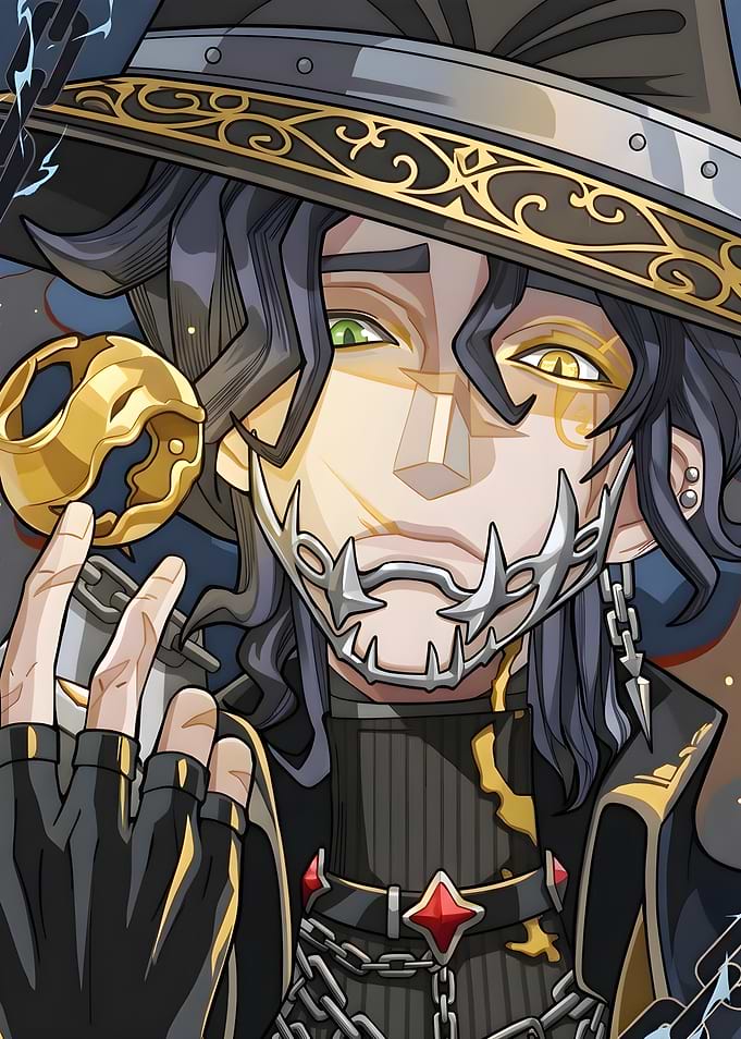 Anime Style Character with Golden Orb