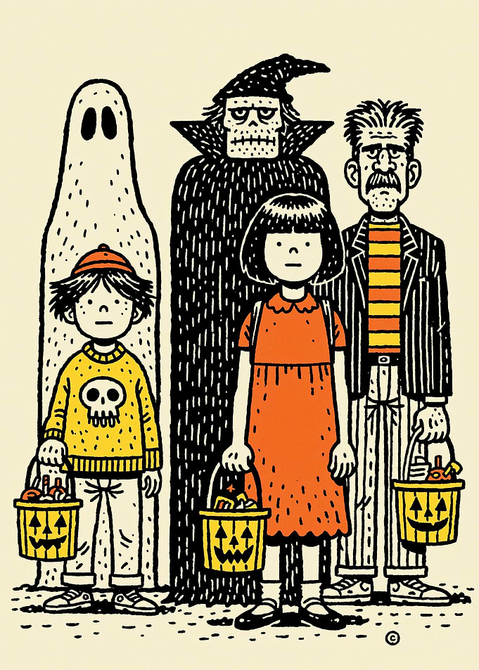 Halloween Trick or Treat Illustration