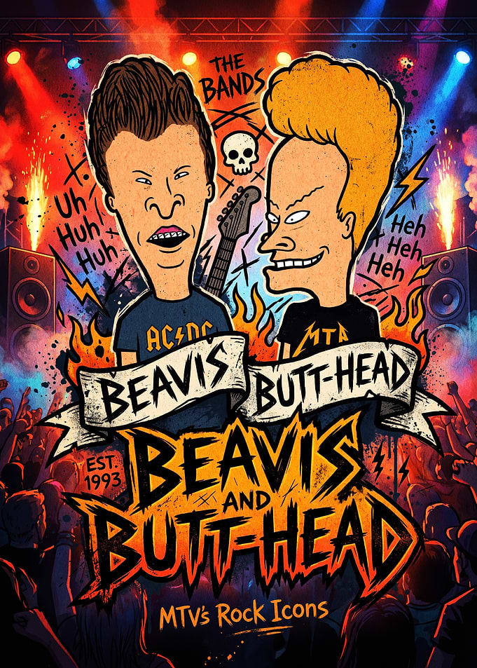 Beavis and Butt-Head Rock Icons Poster