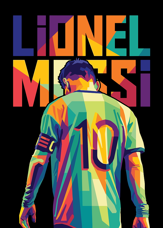 Lionel Messi Pop Art Poster