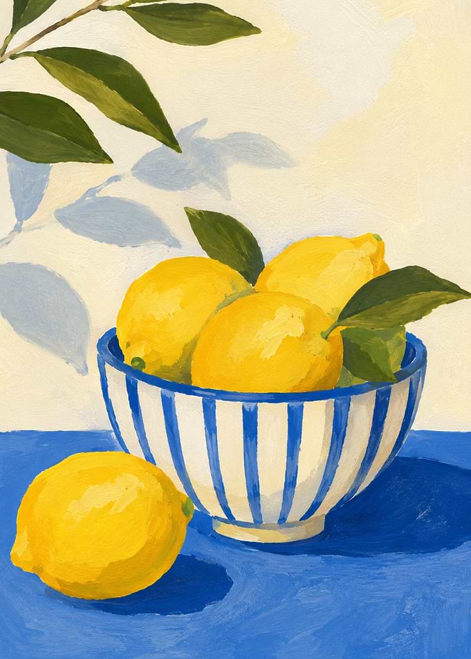 Still Life Painting of Lemons