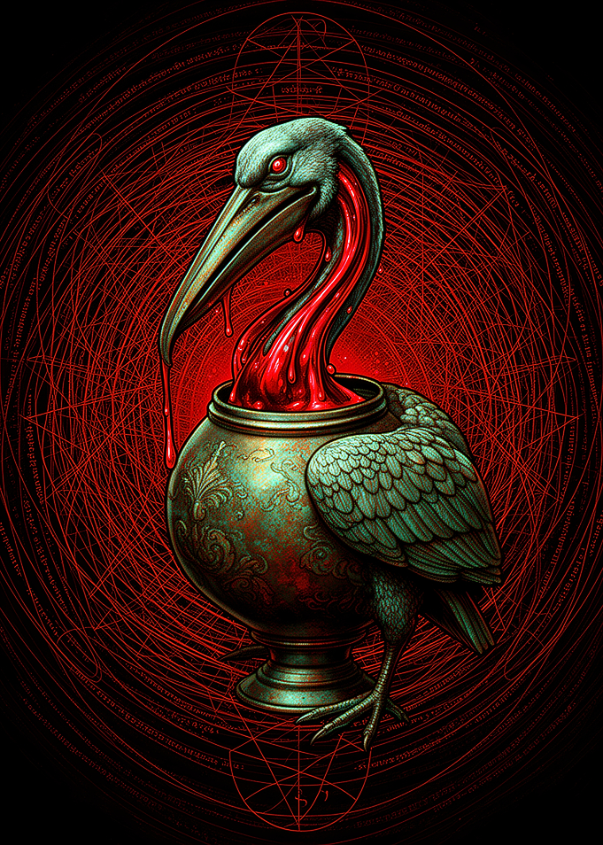 Dark Pelican Ritual Chalice Art