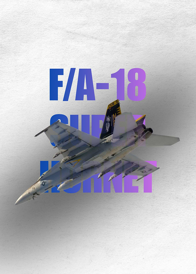 F/A-18 Super Hornet Fighter Jet Poster