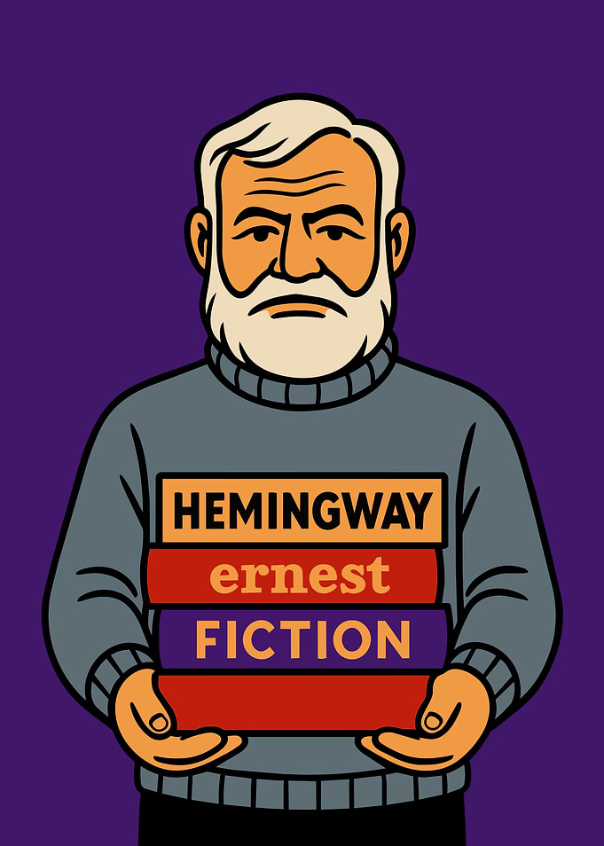 Ernest Hemingway Books Illustration