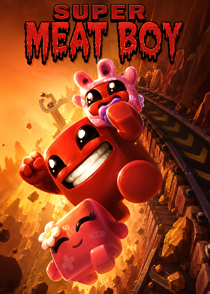 Super Meat Boy Forever Poster