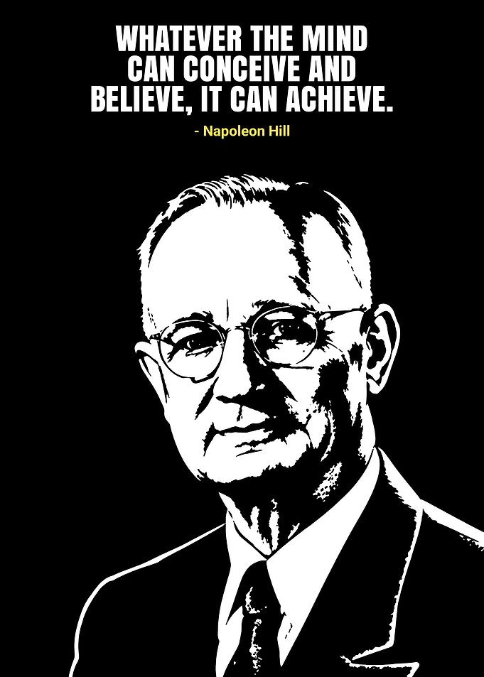 Napoleon Hill Inspirational Quote Poster