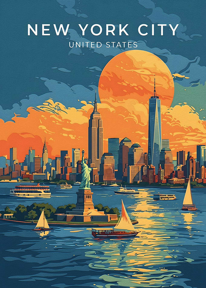 New York City Travel Poster