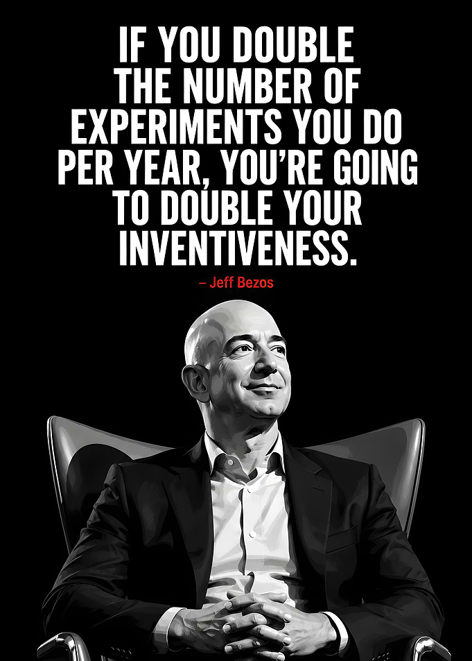 Jeff Bezos Inspirational Quote Poster