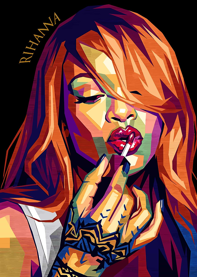 Pop Art Portrait of Rihanna