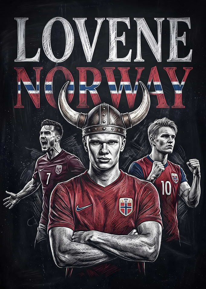 Norway Football Stars Viking Poster