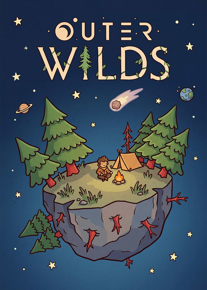 Outer Wilds Floating Island Game Gaming Art
