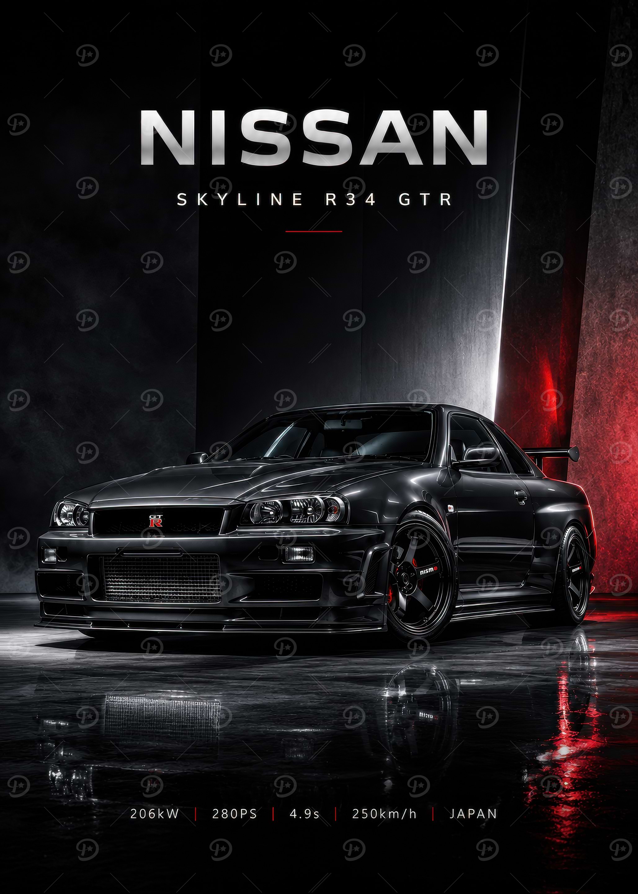 Gtr r34 Posters Online - Shop Unique Metal Prints, Pictures