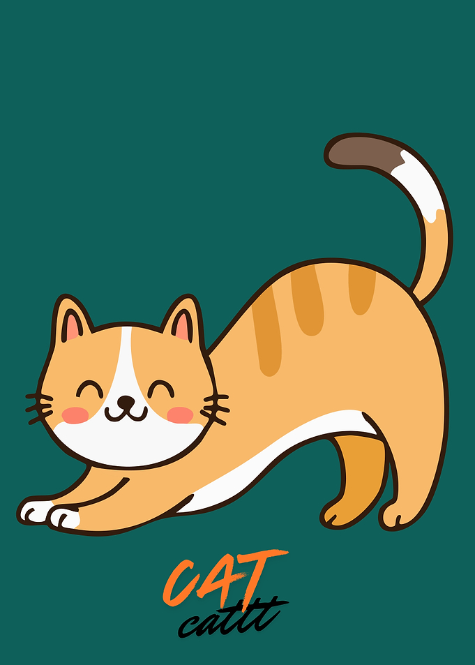 Cute Stretching Orange Tabby Cat
